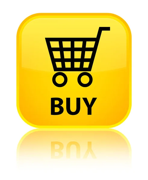 Купити спеціальну жовту квадратну кнопку — стокове фото