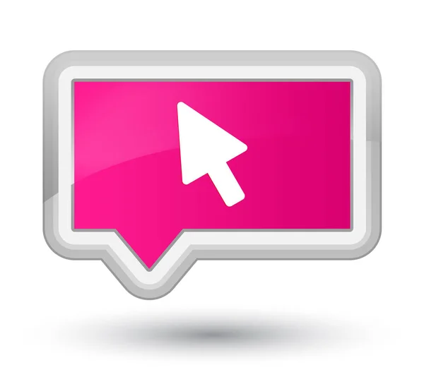 Cursor icon prime pink banner button — Stock Photo, Image