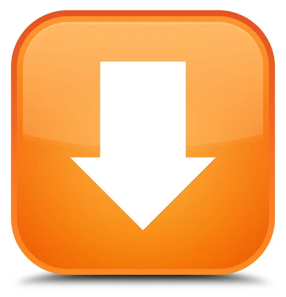 다운로드 화살표 아이콘 특별 한 주황색 사각형 버튼 — 스톡 사진