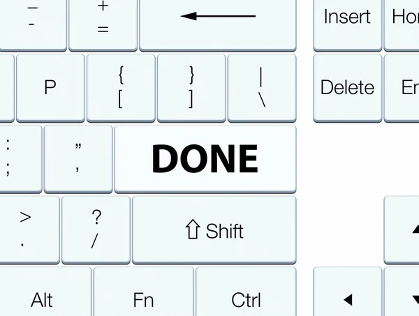 Виконано білу кнопку клавіатури — стокове фото