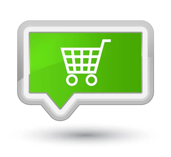 Ícone de comércio eletrônico botão banner verde macio principal — Fotografia de Stock