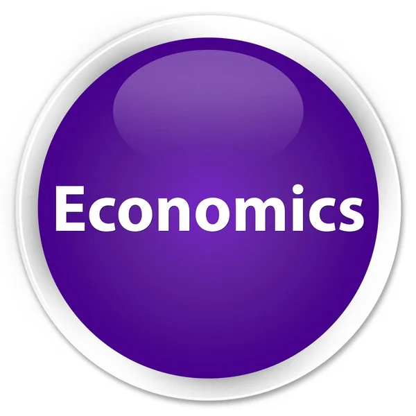 Economics premium purple round button — Stock Photo, Image