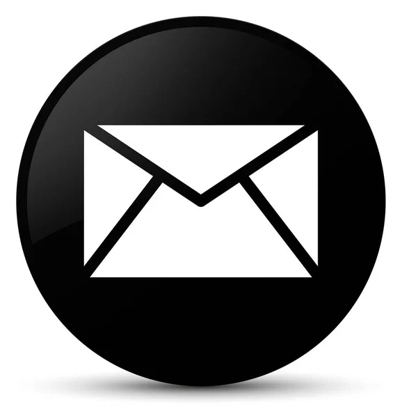 Email icon black round button — Stock Photo, Image