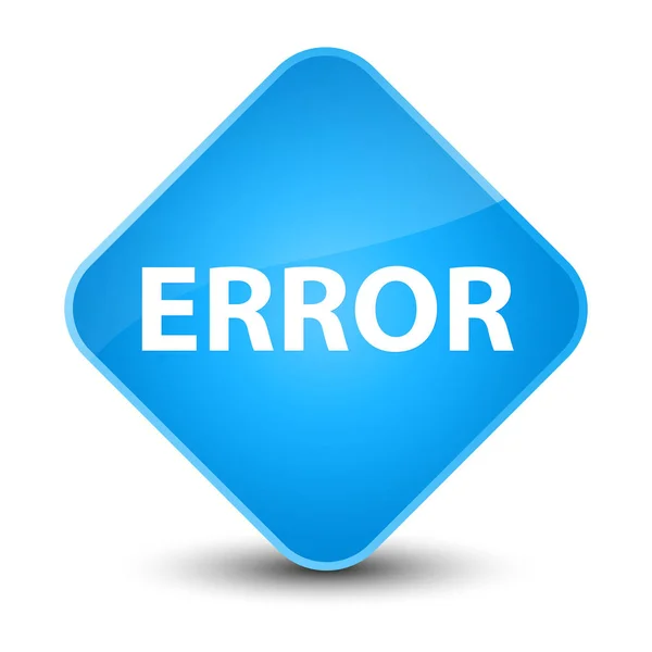 Error elegant cyan blue diamond button — Stock Photo, Image