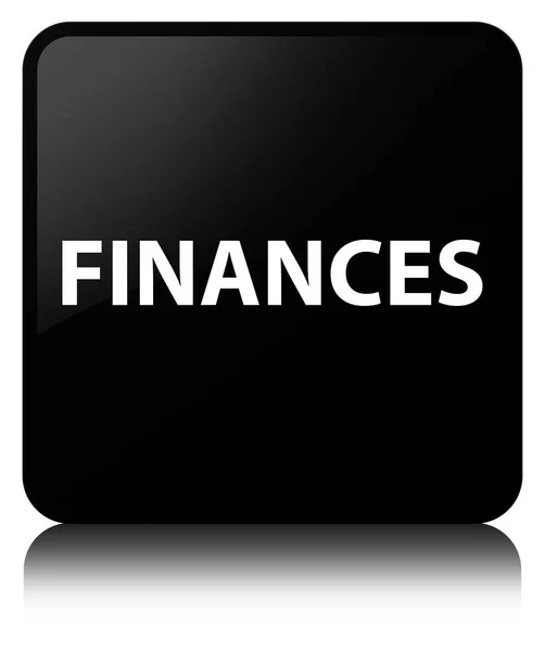 Finances black square button — Stock Photo, Image