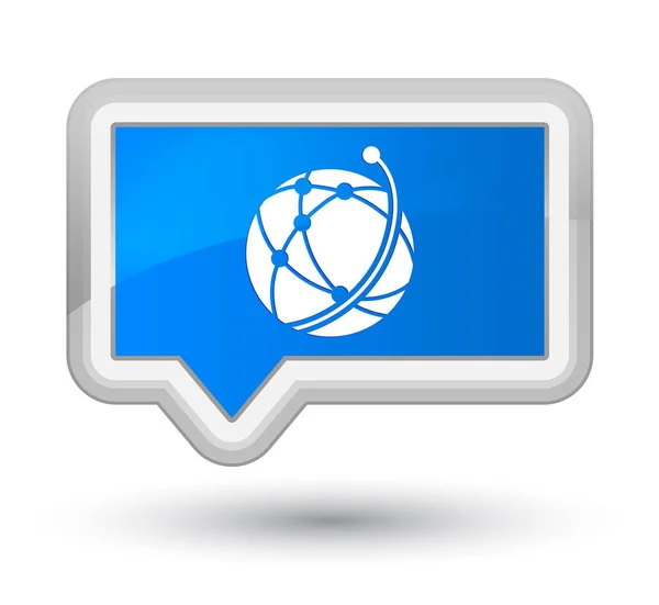 Globální síť prvotní azurová modrá nápis tlačítko — Stock fotografie