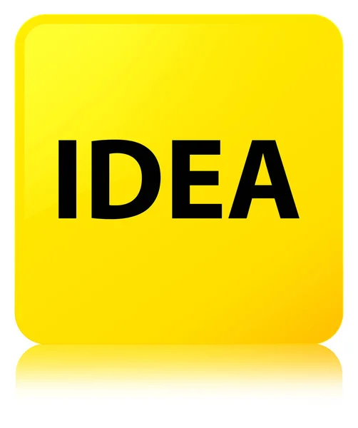 Idea pulsante quadrato giallo — Foto Stock