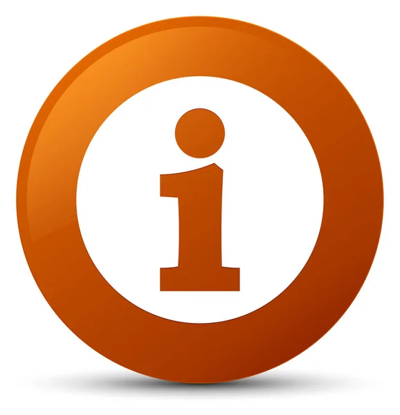 Info pictogram bruin ronde knop — Stockfoto