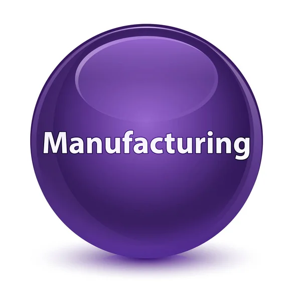 Fabrication bouton rond violet vitreux — Photo