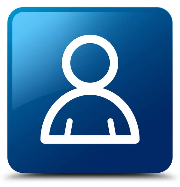 Ícone de membro botão quadrado azul — Fotografia de Stock