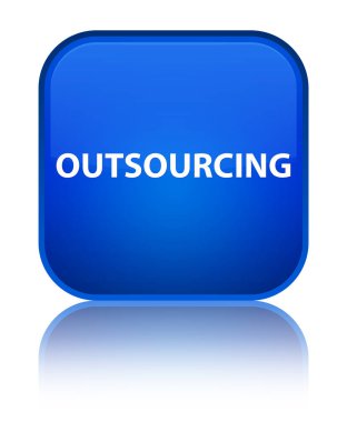 Dış kaynak özel mavi kare düğme