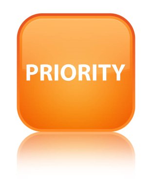 Öncelik özel turuncu kare düğme