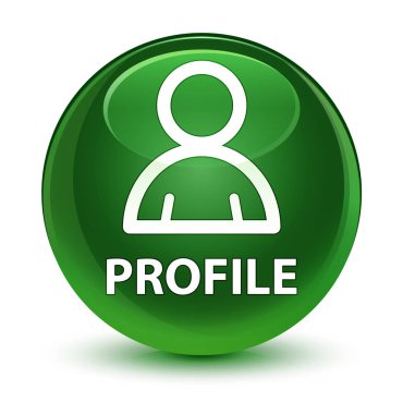 Profil (üye simgesi) cam gibi yumuşak yeşil yuvarlak düğmesi