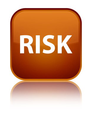 Risk özel kahverengi kare düğme
