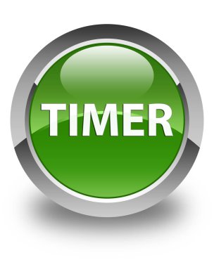 Zamanlayıcı parlak yumuşak yeşil yuvarlak düğmesi