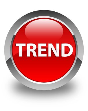 Eğilim parlak kırmızı yuvarlak düğme