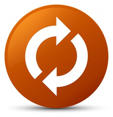 Update simgesi kahverengi yuvarlak düğmesi