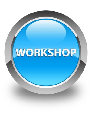 Atölye parlak mavi mavi yuvarlak düğmesi