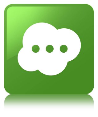 Beyin kutsal kişilerin resmi yumuşak yeşil kare düğme