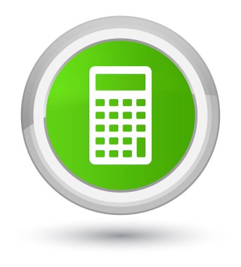 Hesap makinesi simge asal yumuşak yeşil yuvarlak düğmesi