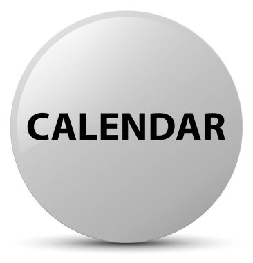 Takvim beyaz yuvarlak düğmesi