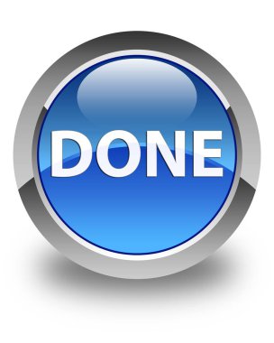 Parlak mavi yuvarlak düğme yapılır