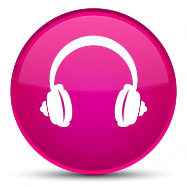 Kulaklık kutsal kişilerin resmi özel pembe yuvarlak düğme