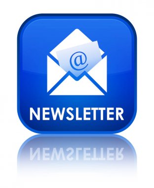 Bülten özel mavi kare düğme