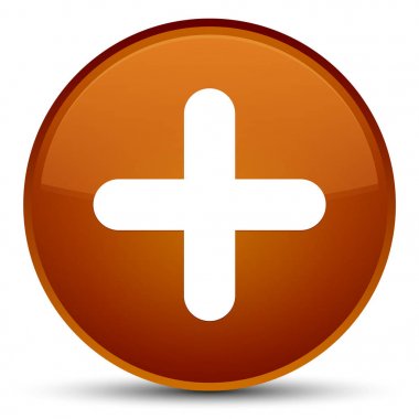 Simgesi özel kahverengi yuvarlak düğmesi