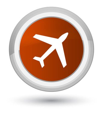 Uçak kutsal kişilerin resmi ana kahverengi yuvarlak düğme