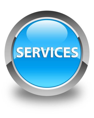 Parlak mavi düğme mavi Hizmetleri