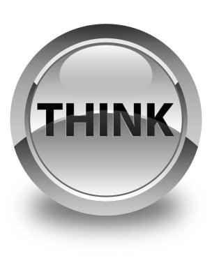 Parlak düğme yuvarlak beyaz düşünüyorum