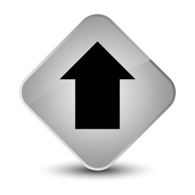 Ok simgesi zarif beyaz elmas düğmesini upload