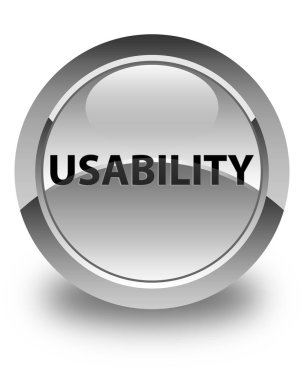 Kullanılabilirlik parlak beyaz yuvarlak düğme