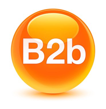 B2b camsı turuncu yuvarlak düğmesine