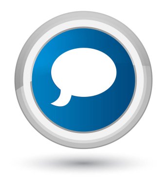 Sohbet simgesi baş mavi yuvarlak düğmesi