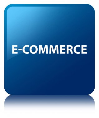 E-ticaret mavi kare düğme