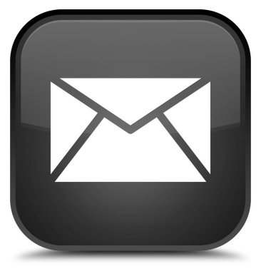 E-posta kutsal kişilerin resmi özel siyah kare düğme