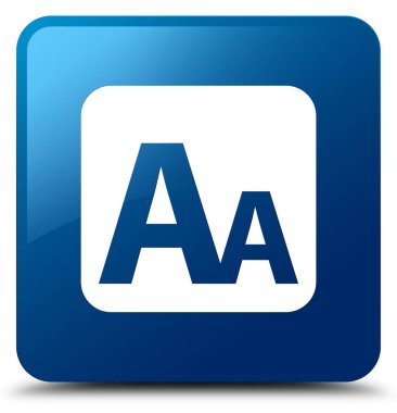 Yazı tipi boyutu kutusunu simgesi mavi kare düğme