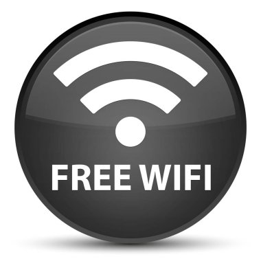 Ücretsiz Wi-Fi özel siyah yuvarlak düğmesi