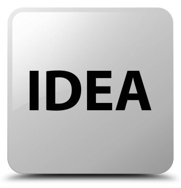 Fikir beyaz kare düğme