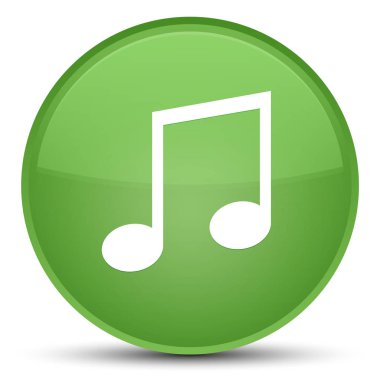 Müzik simgesini özel yumuşak yeşil yuvarlak düğmesi
