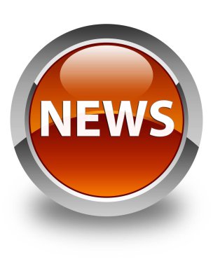 Haber parlak kahverengi yuvarlak düğme