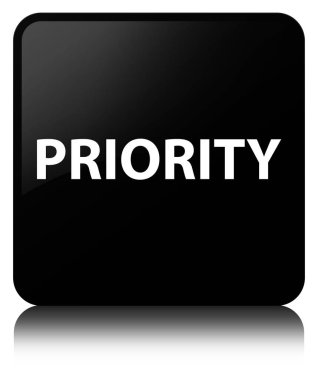 Öncelik siyah kare düğme