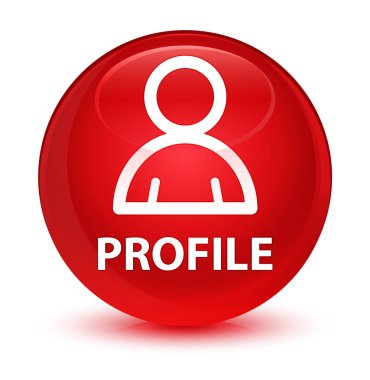 Profil (üye simgesi) cam gibi kırmızı yuvarlak düğmesi