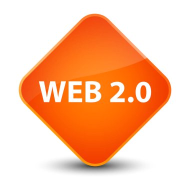 Web 2.0 zarif Turuncu elmas düğmesi