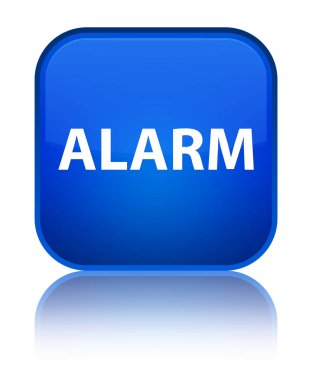 Alarm özel mavi kare düğmesi