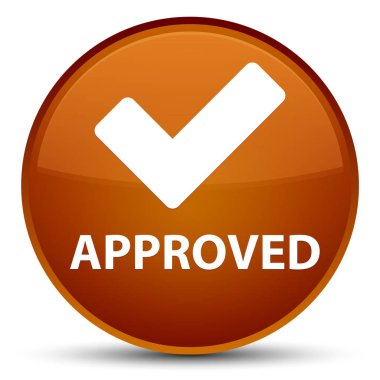 Onaylı (simge doğrulama) özel kahverengi yuvarlak düğmesi