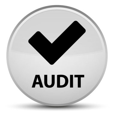 Denetim (simge doğrulama) özel beyaz yuvarlak düğmesi