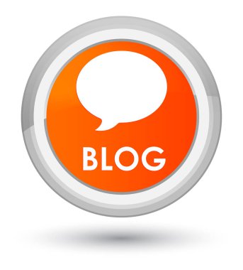 Blog (görüşme simgesi) asal turuncu yuvarlak düğmesine